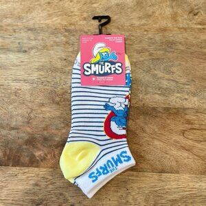 5/$20 NEW Women's 6-9.5 The Smurfs Smurfette in Love Ankle Novelty Socks